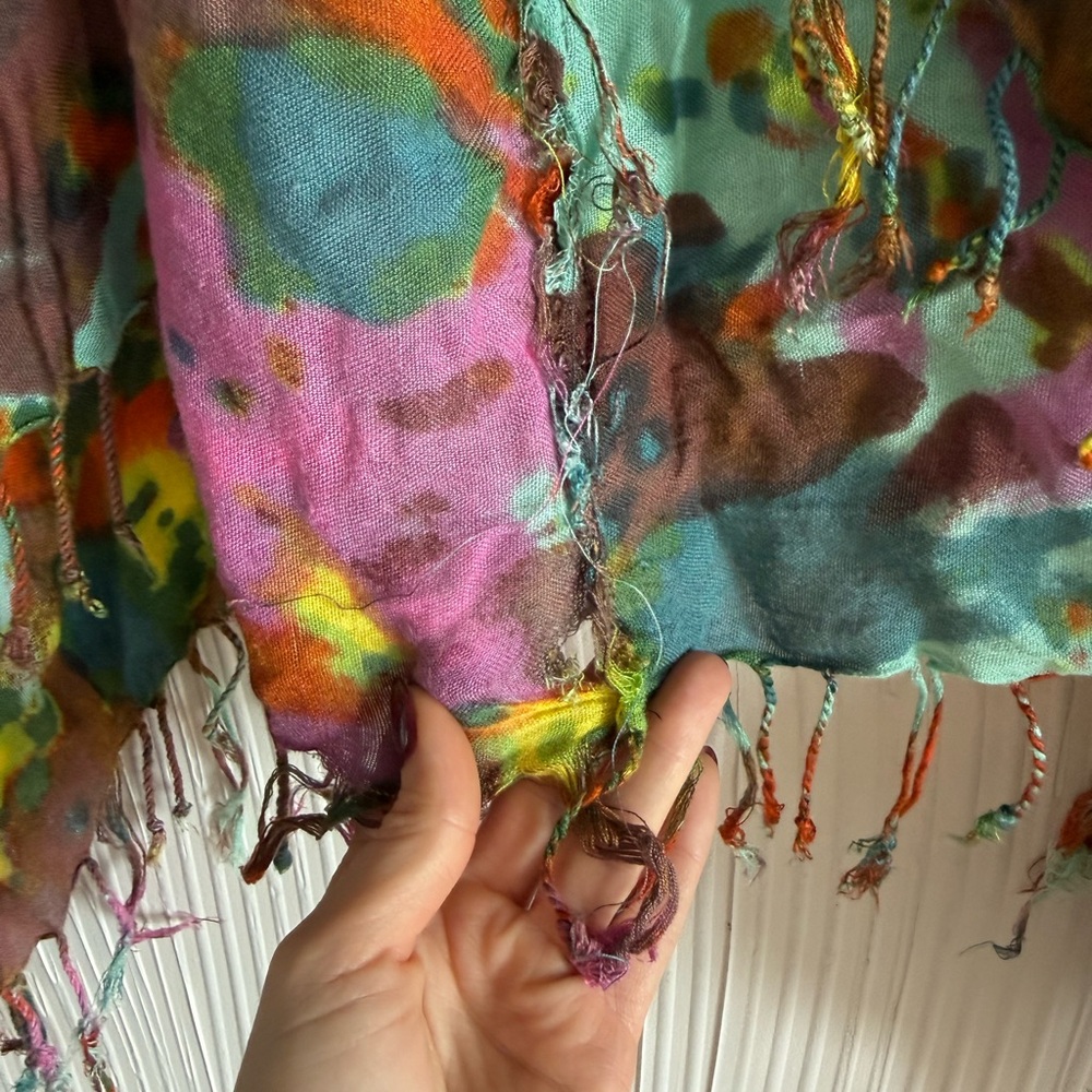 Colorful Abstract Patterned Shaw Kimono - Picture 8 of 8